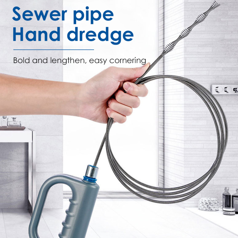 Drain Snake Flexible - 10M Afvoer Unblocker Flexibele Staaf Vijzel