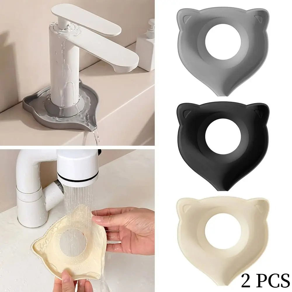 Silicone Tap Washer - 2 stuks creatieve katvormige afvoermat siliconen