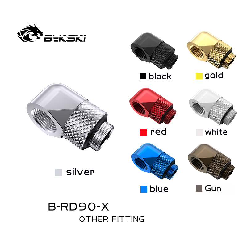 Compression Fitting Brass - Bykski B-RD90-X 90 graden messing roterende