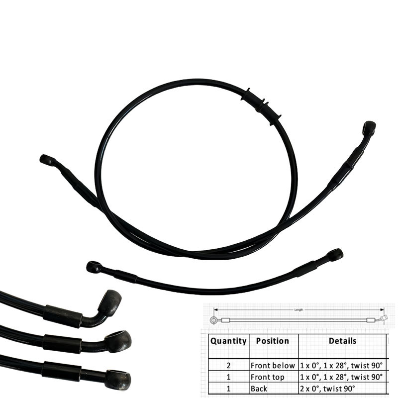 Ptfe Tape Thread - AN3 Moto hydraulische roestvrijstalen gevlochten remslang