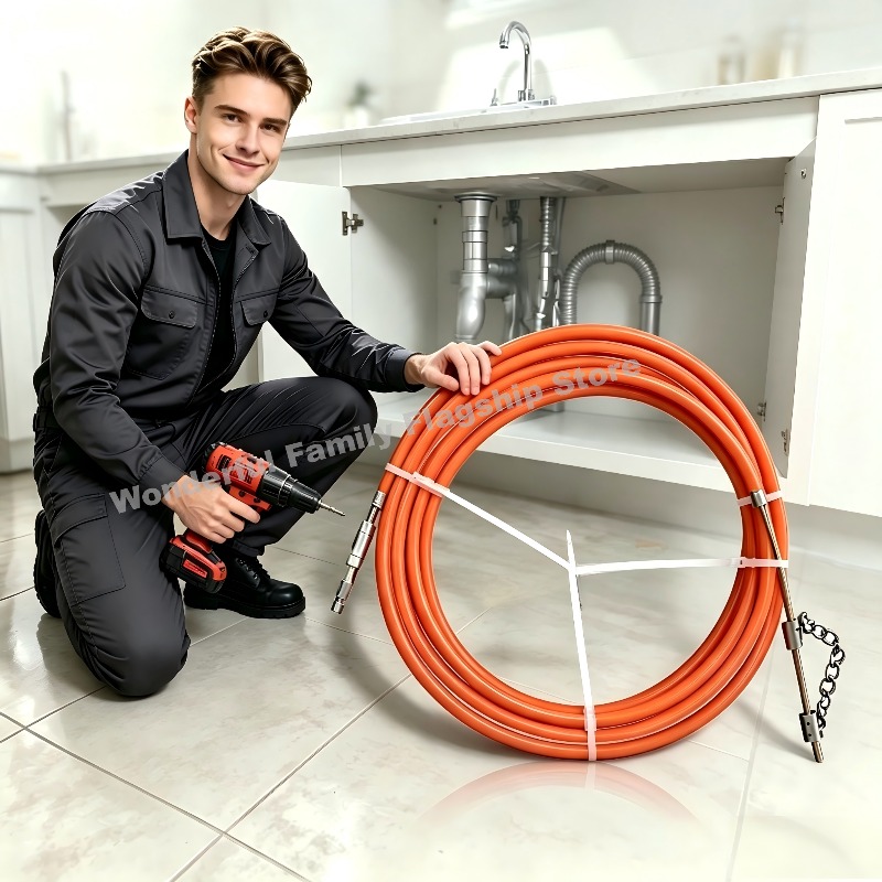 Drain Snake Flexible - Flexibele afvoerontstopper set - 65Mn verenstaal