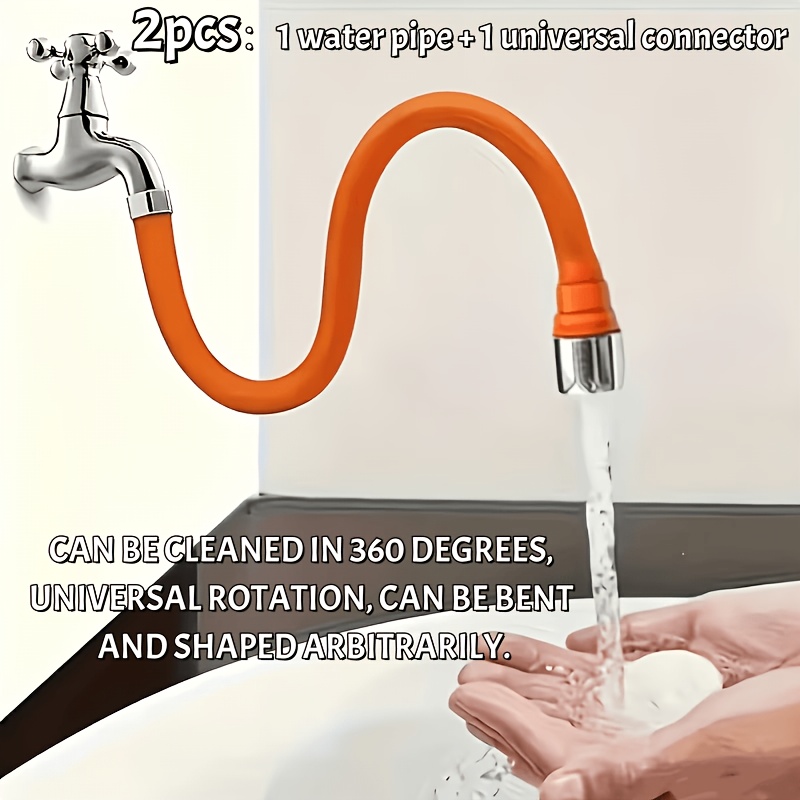 Flexible Hose Braided - 2-in-1 opvouwbare kraanverlenger met beluchter &