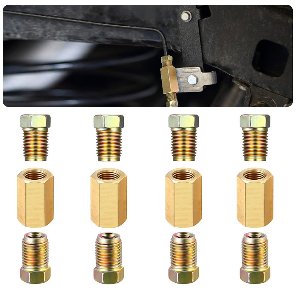 Compression Fitting Brass - 12 Stuks 3/16 (3/8-24 Geïnverteerd) Messing
