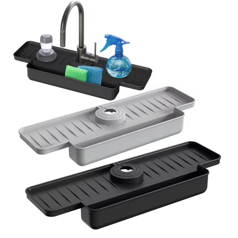 Silicone Tap Washer - Verbeterde siliconen wastafelkraan spatscherm afdruiprek sponshouder