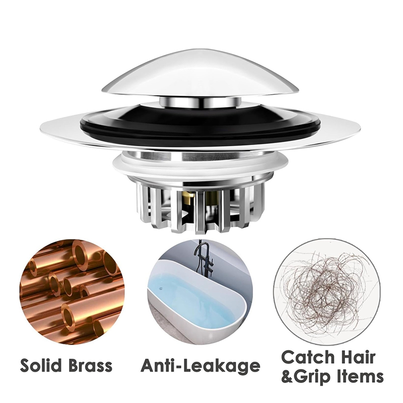 Drain Pipe Clip - ABSE-Badafvoerstopper, -Up Tub Drain Hair Catcher,