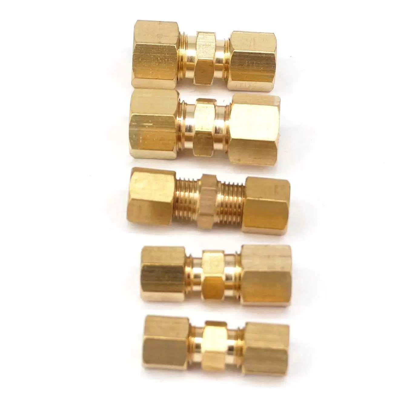 Compression Fitting Brass - Compressie Fitting Fit Tube Od 1/8