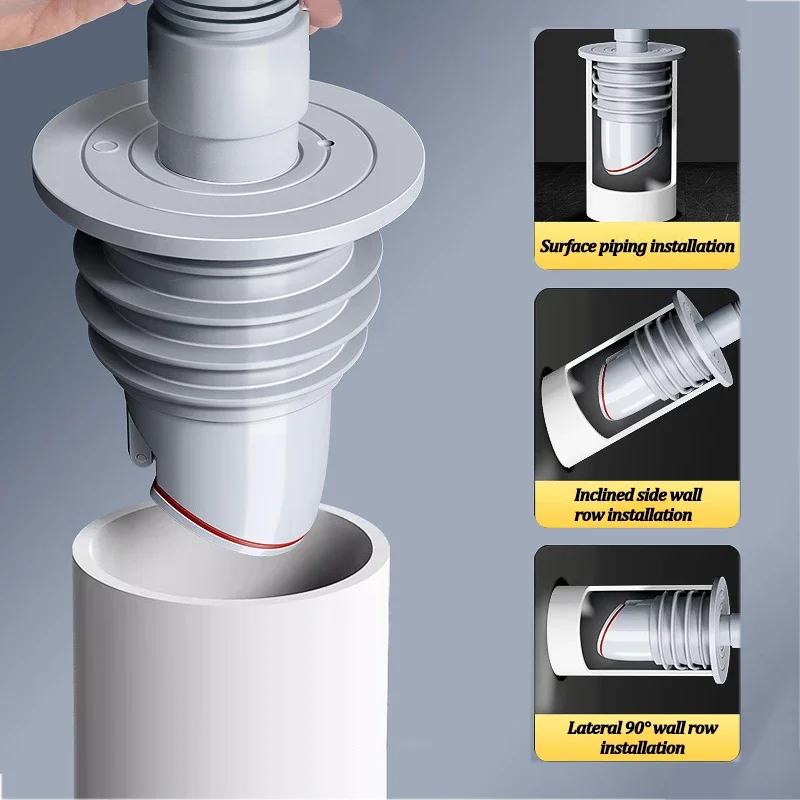 Drain Pipe Clip - Siliconen Badkamer Riool Afdichting Ring Gootsteen