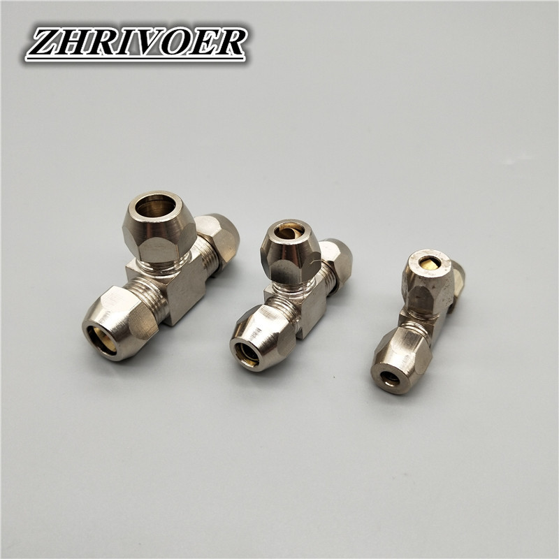 Compression Fitting Brass - 1Pcs Fittingen Messing T Type 4