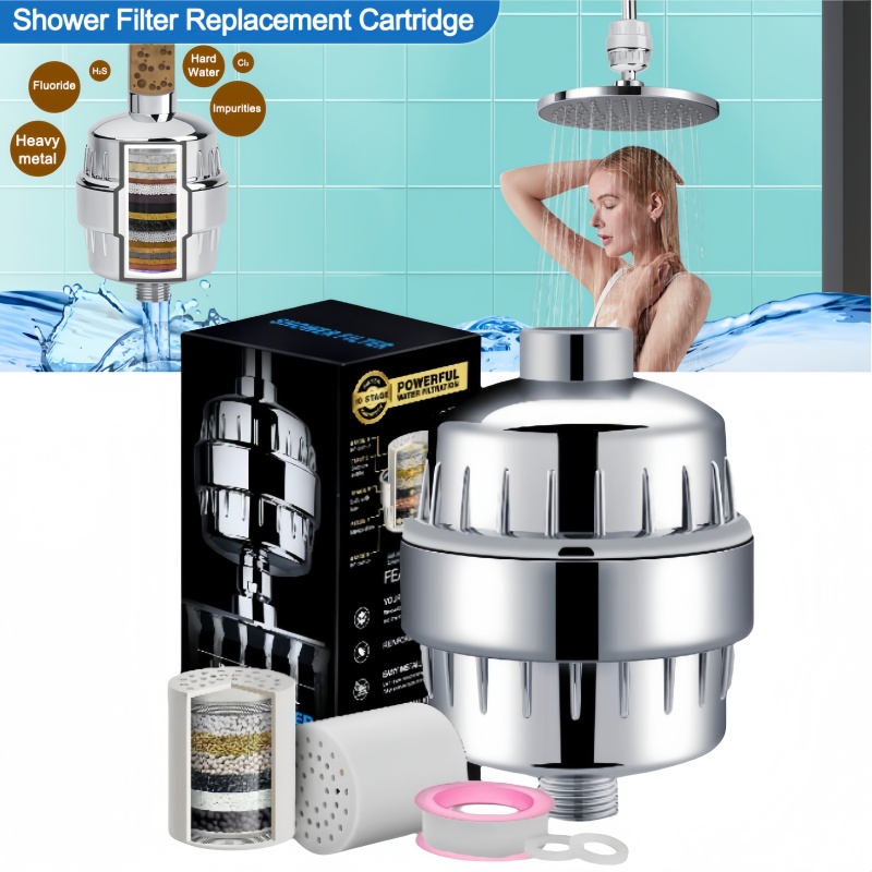 Shower Valve Cartridge - 15/20 fasen douchekopfilter met hoog vermogen