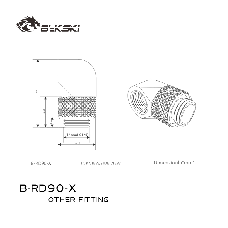 BYKSKI G1/4 ''90 graden rotere - Compression Fitting Brass recensie en prijs