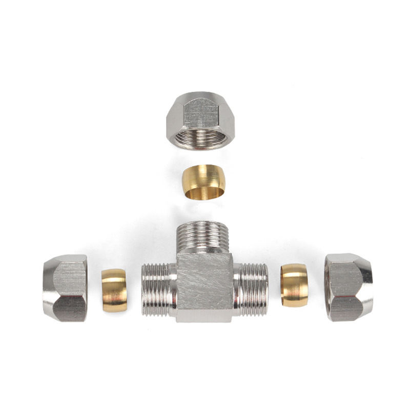 1Pcs Fittingen Messing T Type  - Compression Fitting Brass recensie en prijs