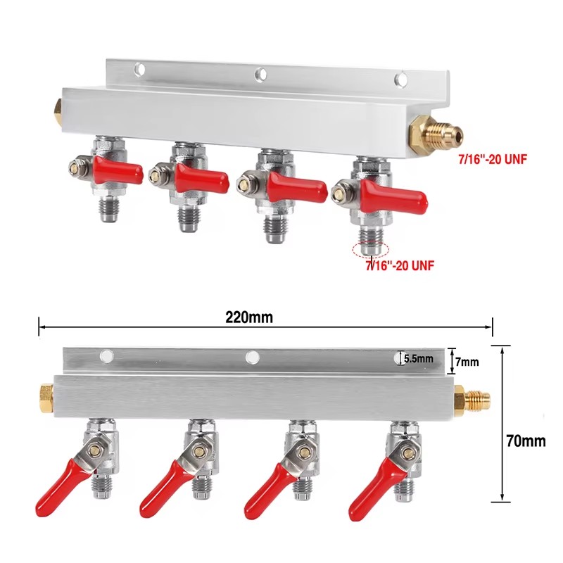 IMAICTUU 4-weg gasverdeler Co2 - Push Fit Connector recensie en prijs