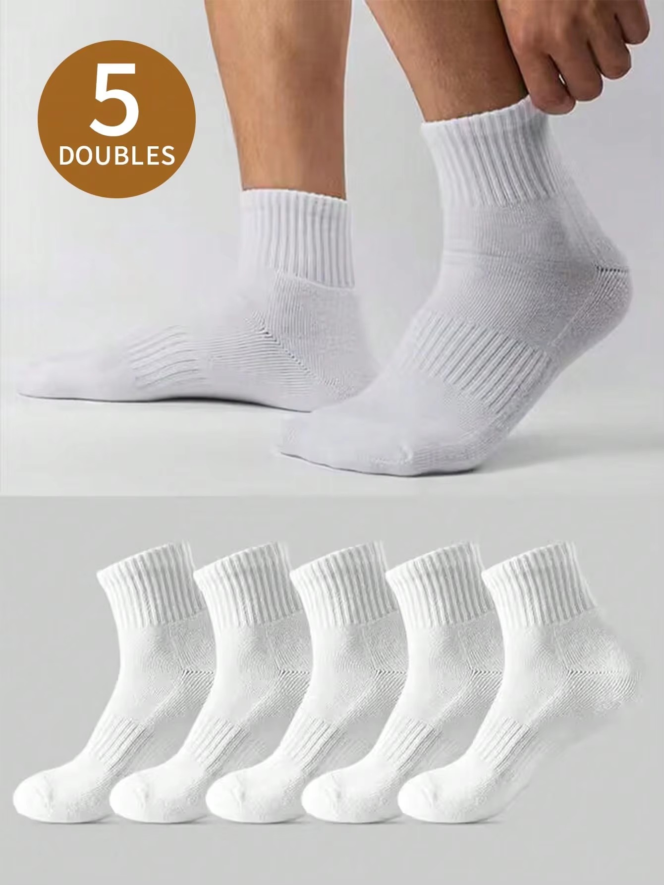 5 paar witte anti-geur sportso - Pipe Bending Spring recensie en prijs